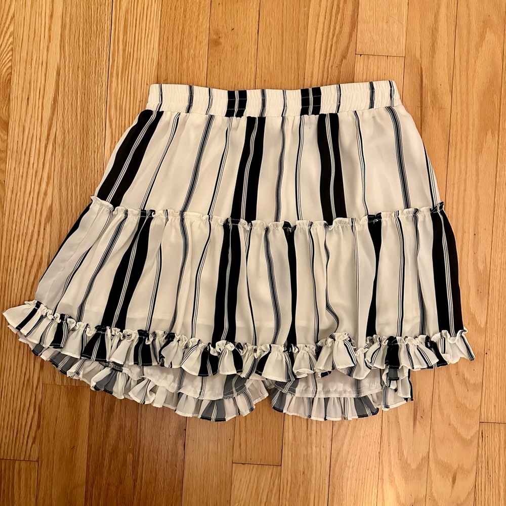 AQUA smocked mini skirt